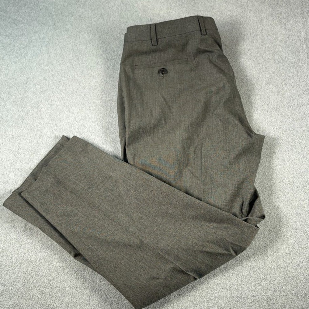Ralph Lauren Dress Pants Mens 38x30 Brown Solid Stretch Straight Leg Trousers